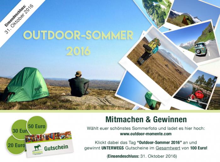 Outdoor-Sommer 2016 - Jetzt mitmachen und gewinnen!