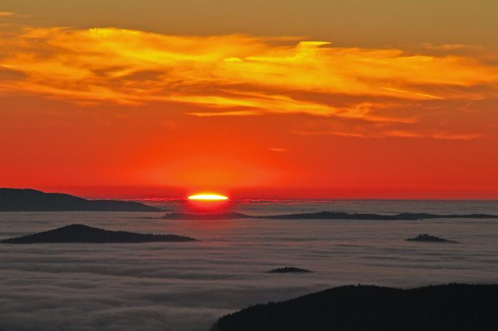 Sonnenaufgang am Lusen (1373m) - Bayerischer Wald