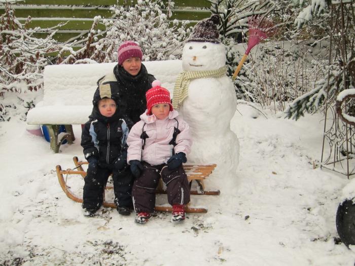 Schneefamilie