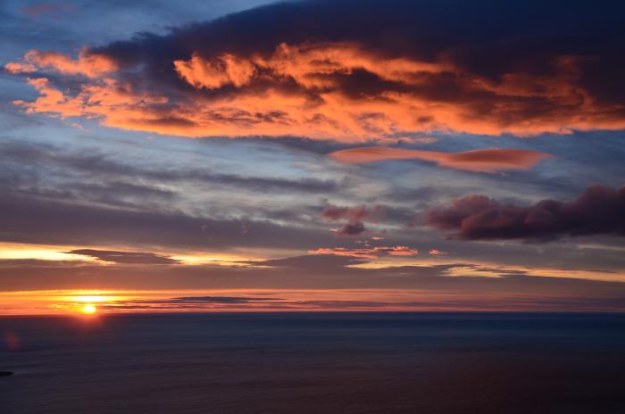 Sonnenuntergang am Nordkapp