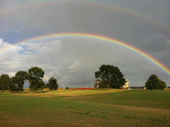 Regenbogen am Öresund