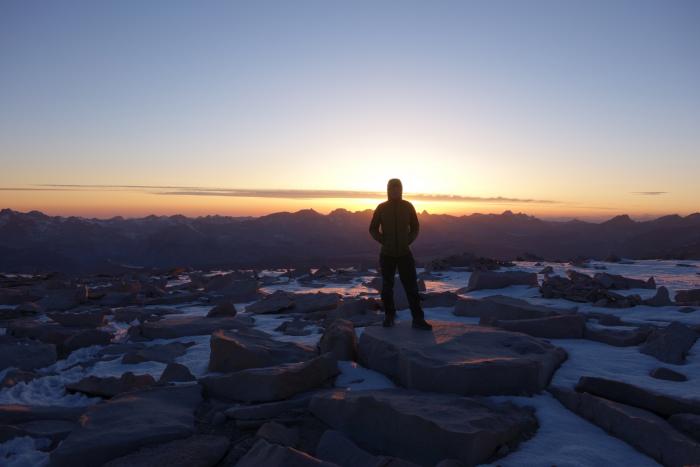Sonnenaufgang auf dem Gipfel