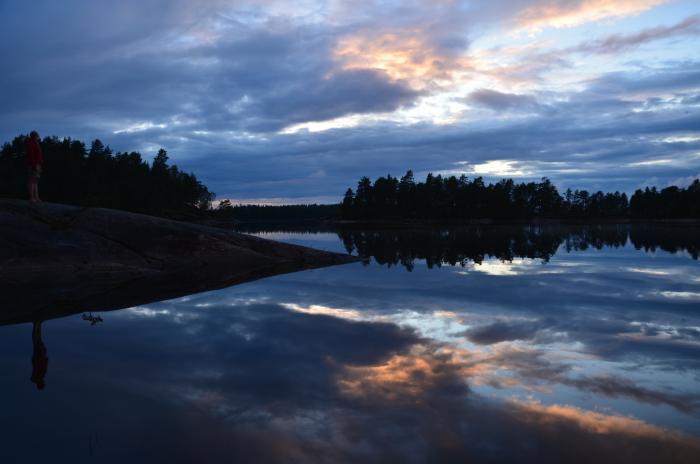 Sonnenuntergang am Stora Glå