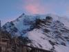 Erster Blick auf den Ortler von der Payerhütte aus